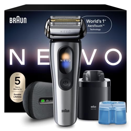 [額外95折][全港免運] Braun 百靈 Nevo 電動鬚刨 - 連清洗座、充電旅行盒 [2色] - 香港行貨【秋季家電家品節】